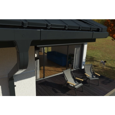 rynna kwadrat na dachu